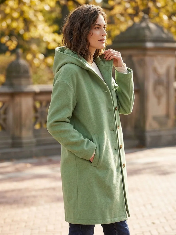 Melina - Manteau pour femme à manches longues, veste décontractée en polaire pelucheuse