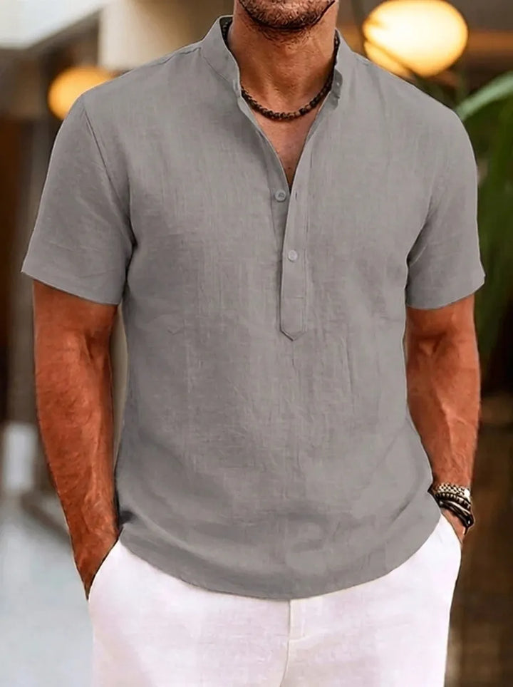 Silas | Camisa de manga curta para homem, com botões