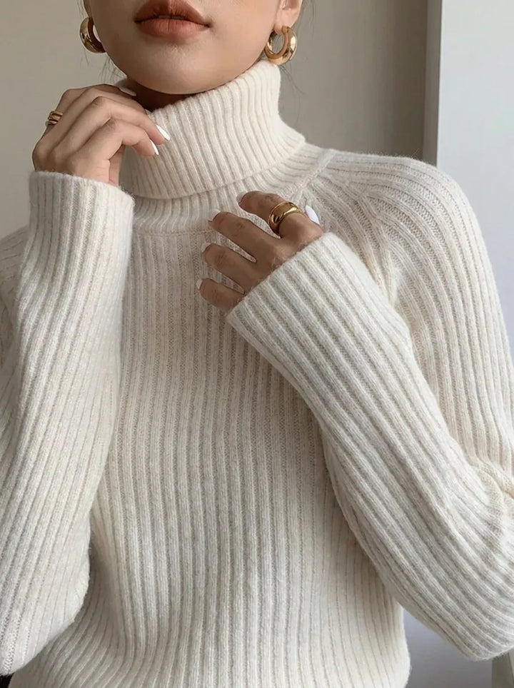 Audrey - Gestrickter Rollkragenpullover