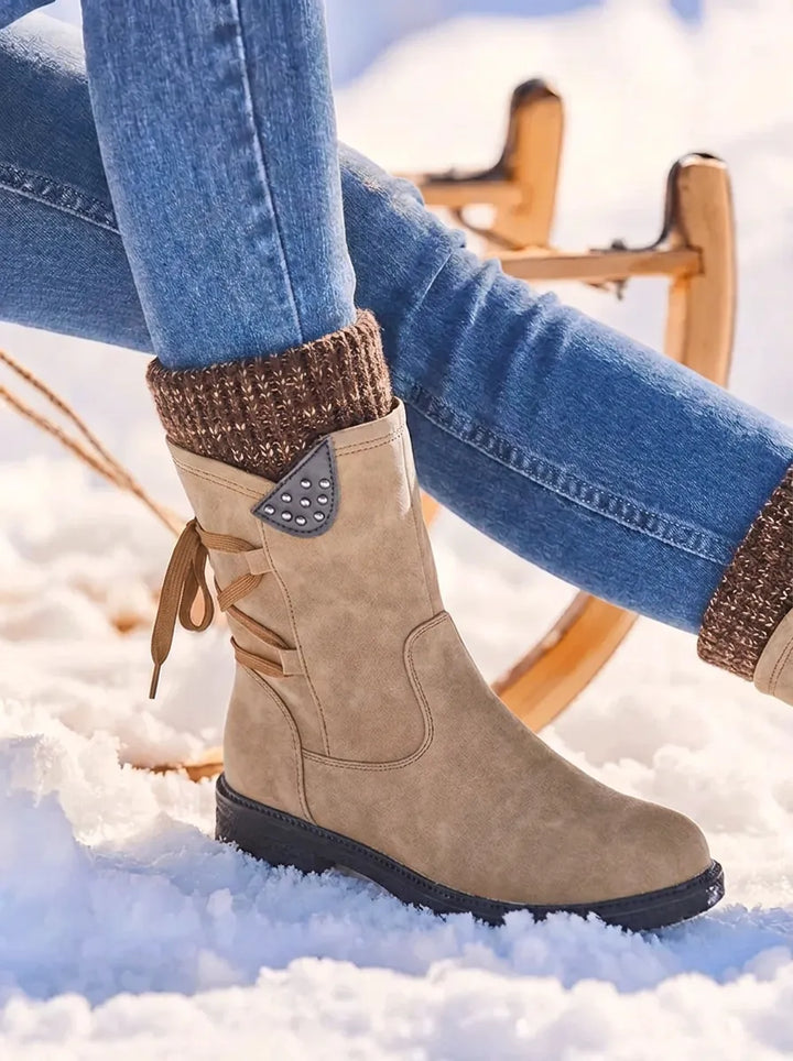 Valeria - Wasserdichte Stiefel Mit Reißverschluss An Der Wade