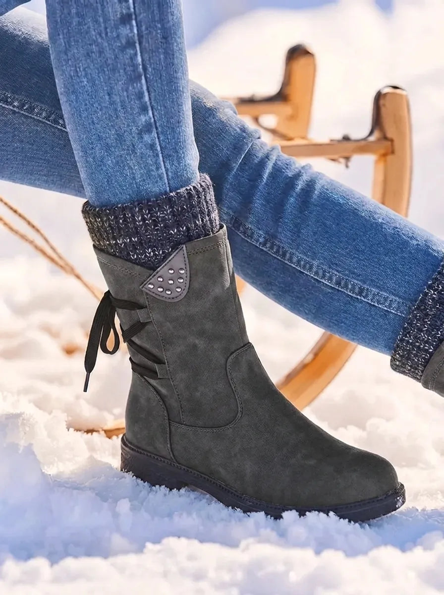 Valeria - Wasserdichte Stiefel Mit Reißverschluss An Der Wade