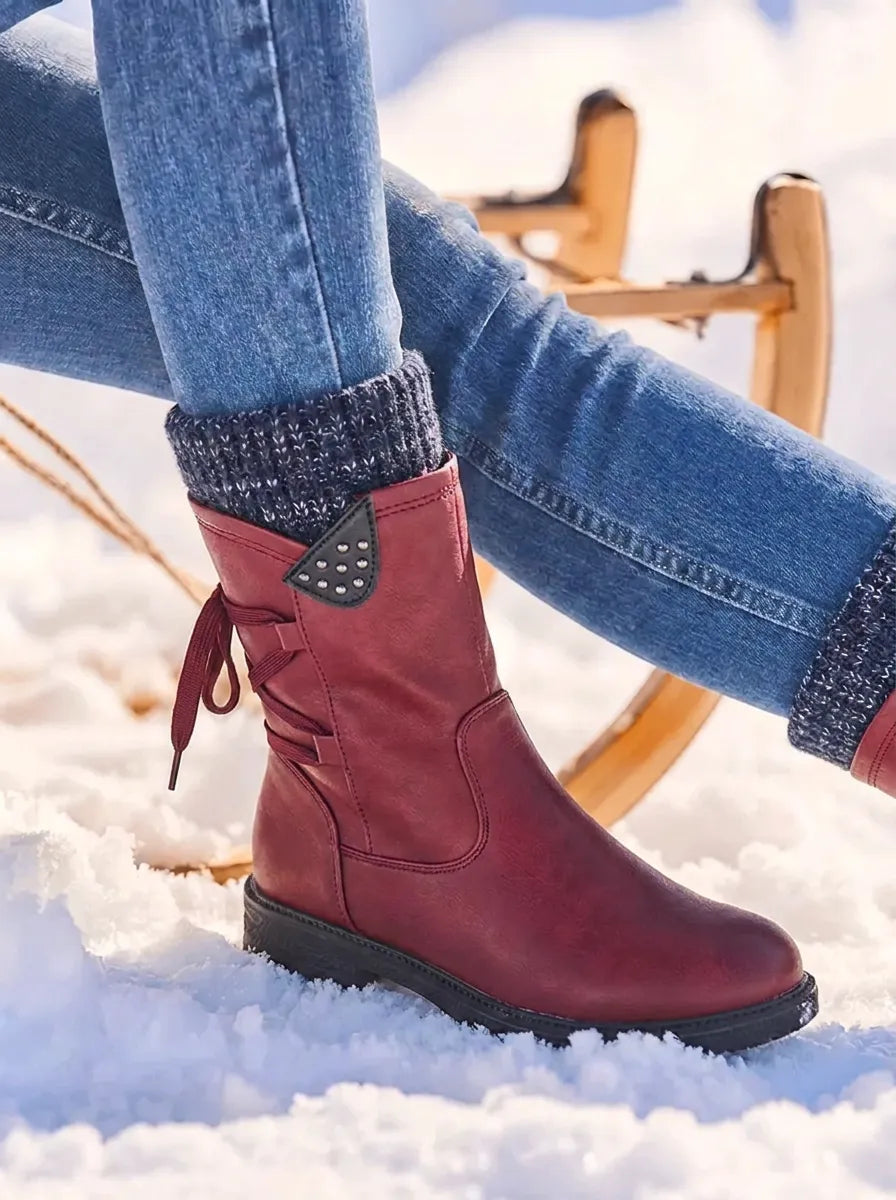 Valeria - Wasserdichte Stiefel Mit Reißverschluss An Der Wade