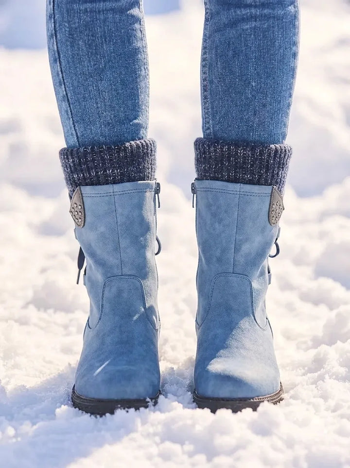 Valeria - Wasserdichte Stiefel Mit Reißverschluss An Der Wade