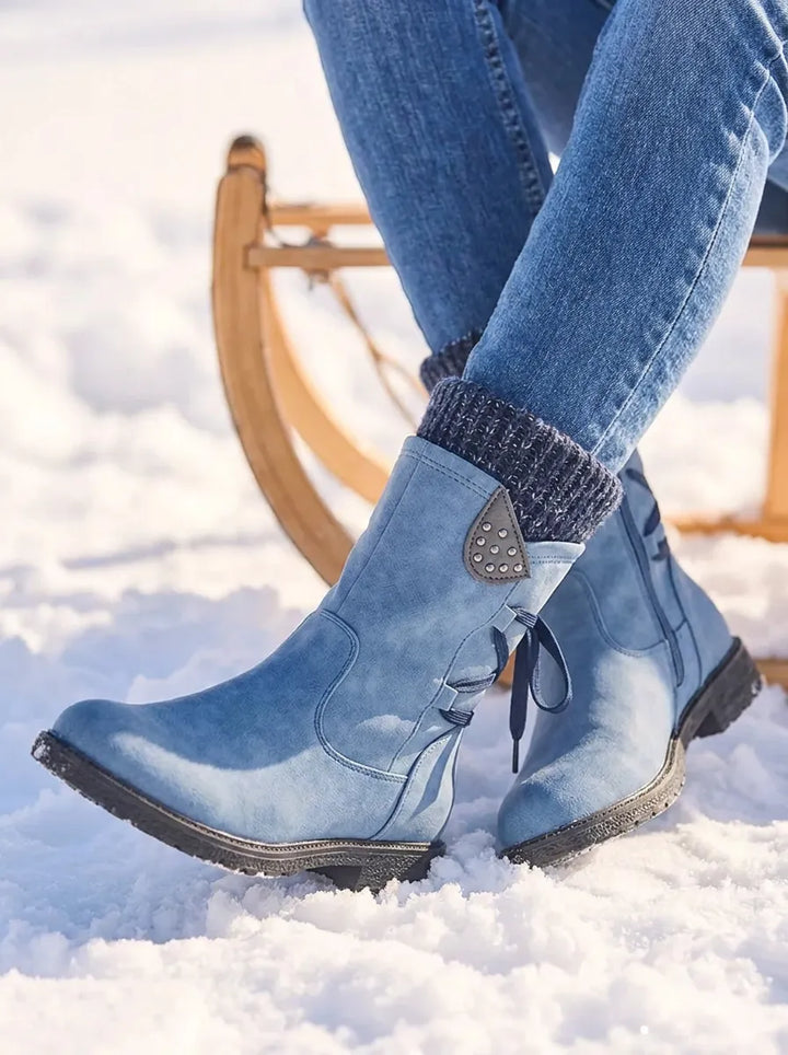 Valeria - Wasserdichte Stiefel Mit Reißverschluss An Der Wade