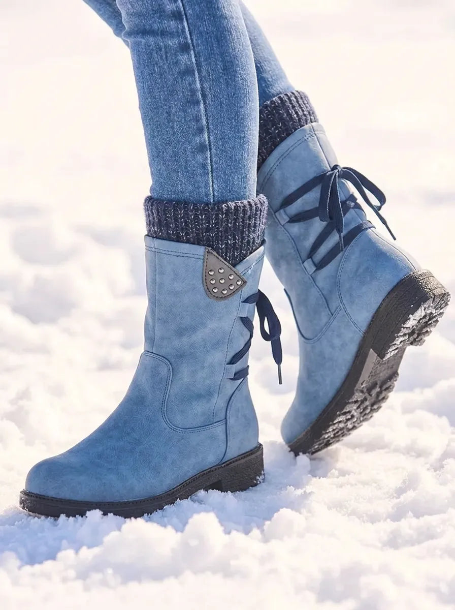 Valeria - Wasserdichte Stiefel Mit Reißverschluss An Der Wade
