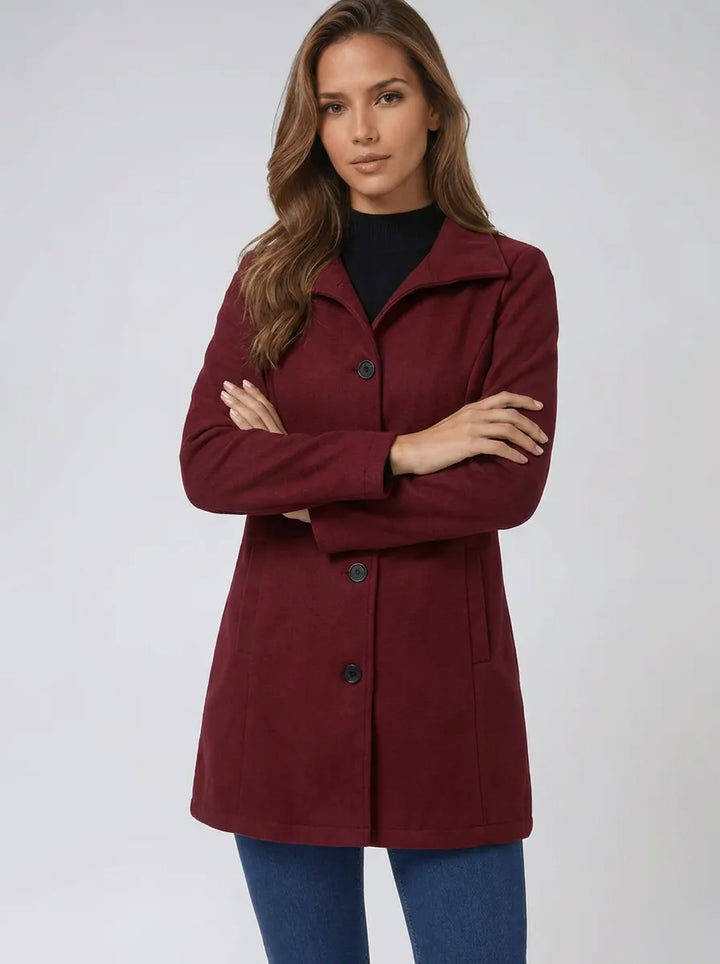 Helena | Women's winter coat with a single-button closure