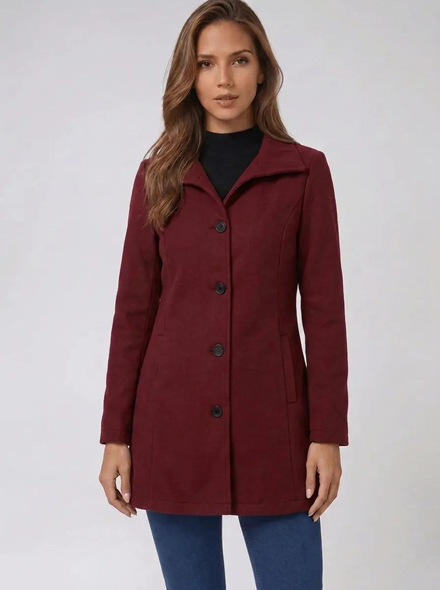 Helena | Women's winter coat with a single-button closure