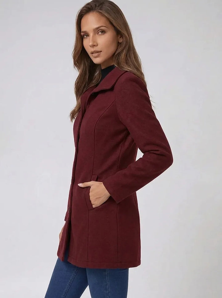 Helena | Women's winter coat with a single-button closure