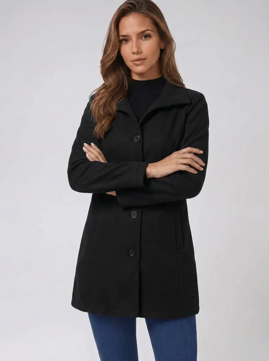 Helena | Women's winter coat with a single-button closure
