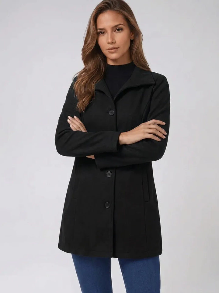 Helena | Women's winter coat with a single-button closure