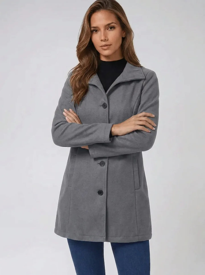 Helena | Women's winter coat with a single-button closure