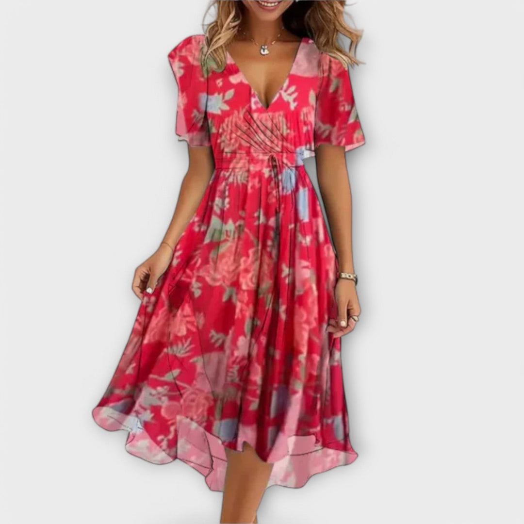 Alice™ - Atmungsaktives V-Ausschnitt Kleid