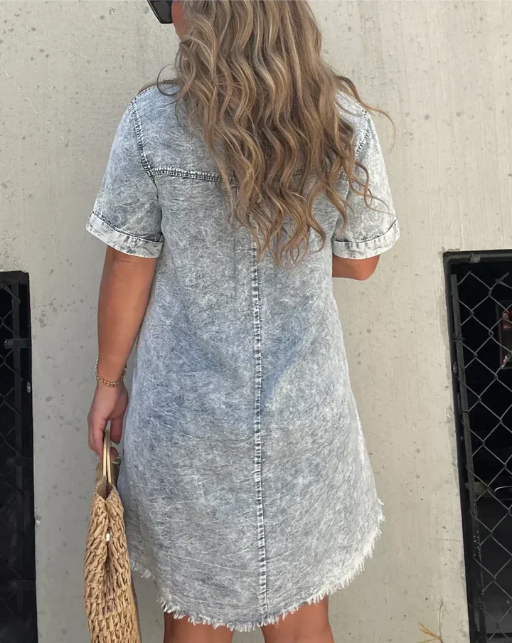 Vera™ - Denim Hemdkleid