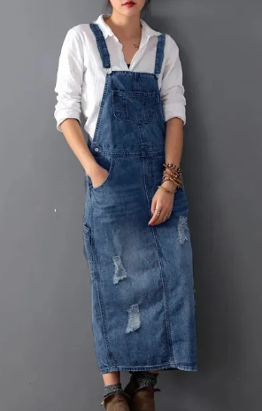Demi™ - Lässiges Denim Overall Kleid