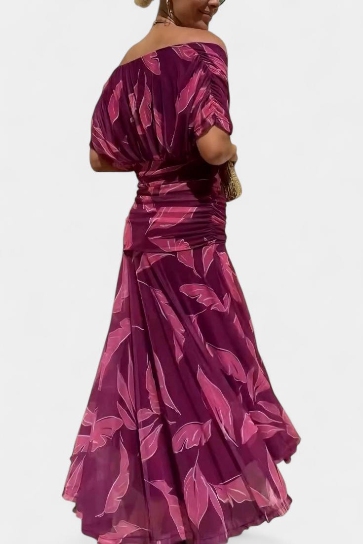 Alondra™ | V-Ausschnitt Langes Floral-Maxikleid