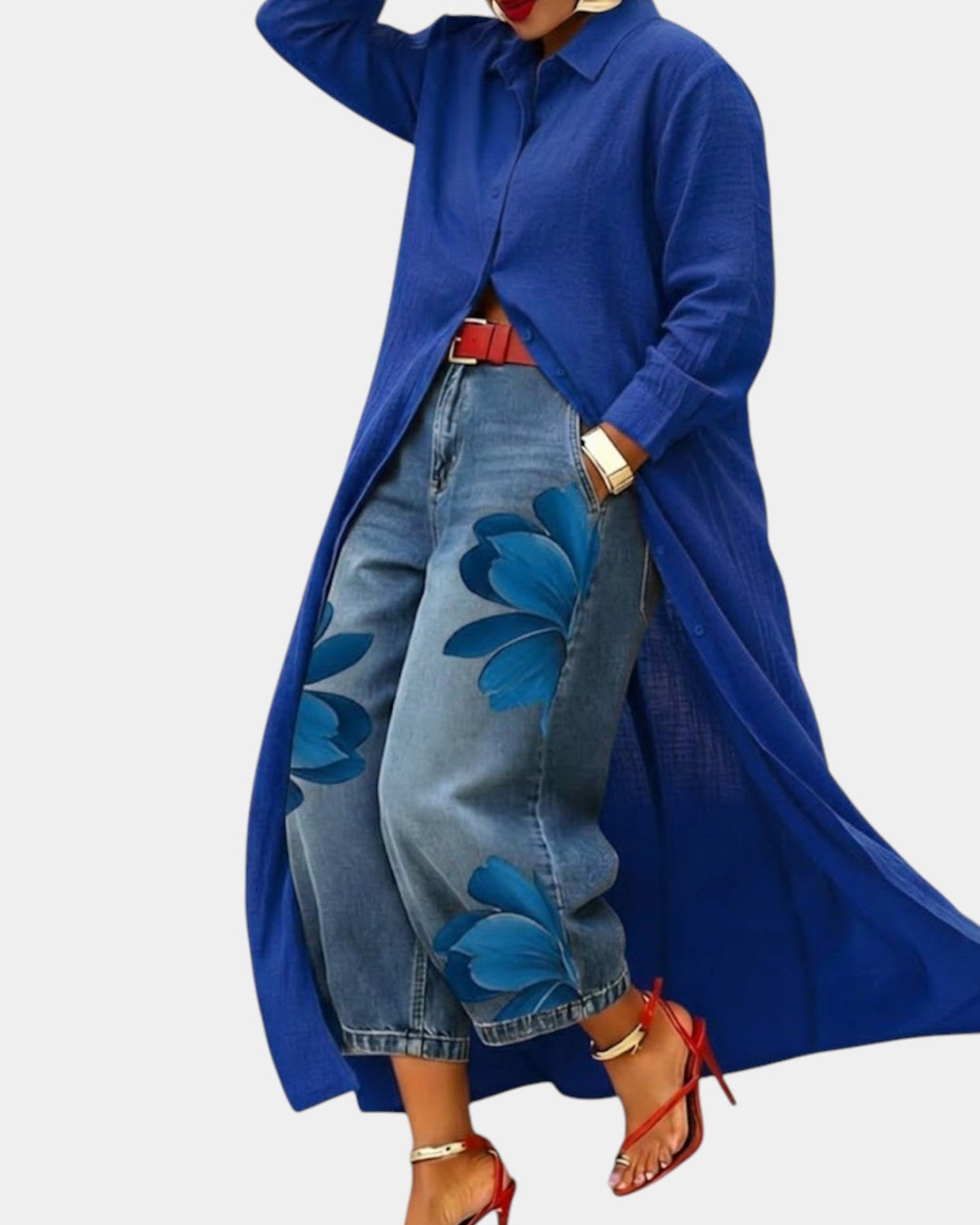 Céliane | Weitgeschnittene Jeans & Kleid Ensemble