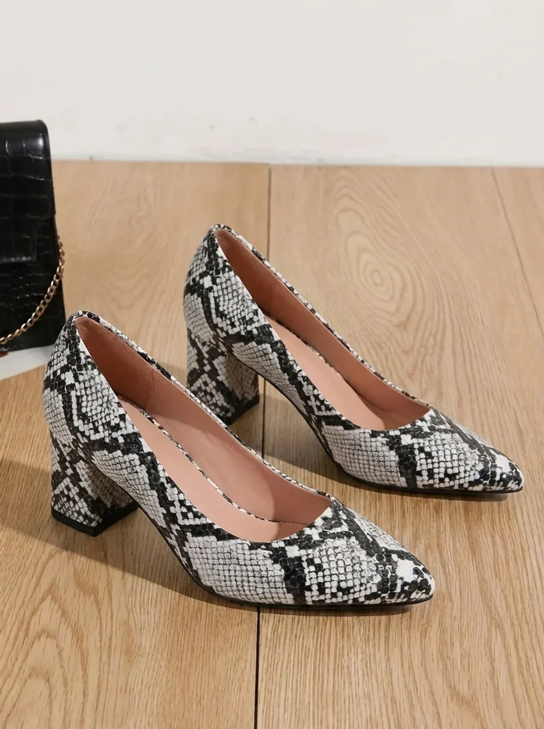 Jayne | Snake-Print Pointed-Toe Heels