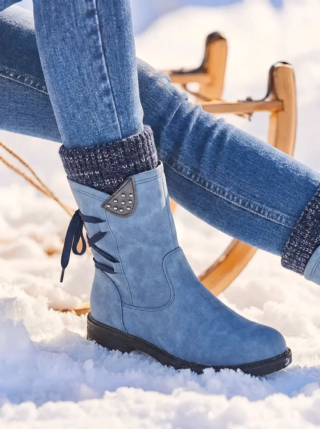 Valeria - Wasserdichte Stiefel Mit Reißverschluss An Der Wade