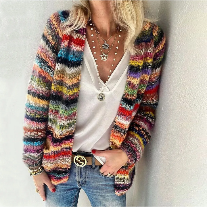Kamille | Retro Farbiger Pullover