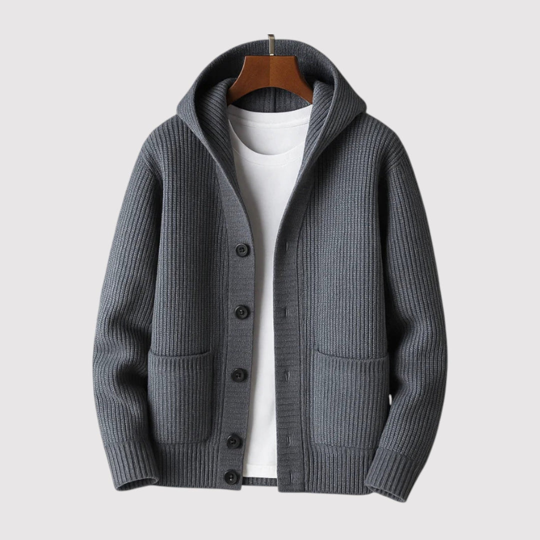 HIDEAKI | Luxuriöser Kapuzencardigan