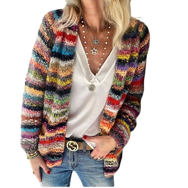 Kamille | Retro Farbiger Pullover