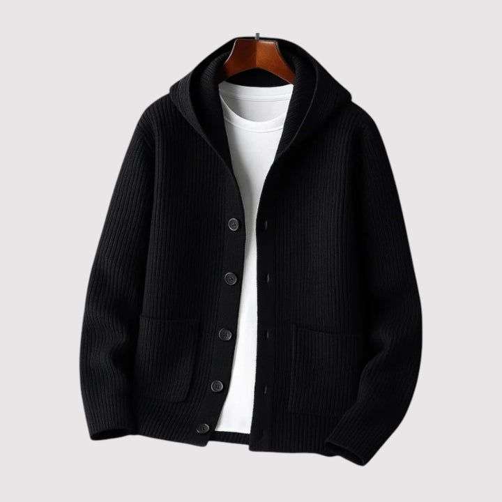 HIDEAKI | Luxuriöser Kapuzencardigan