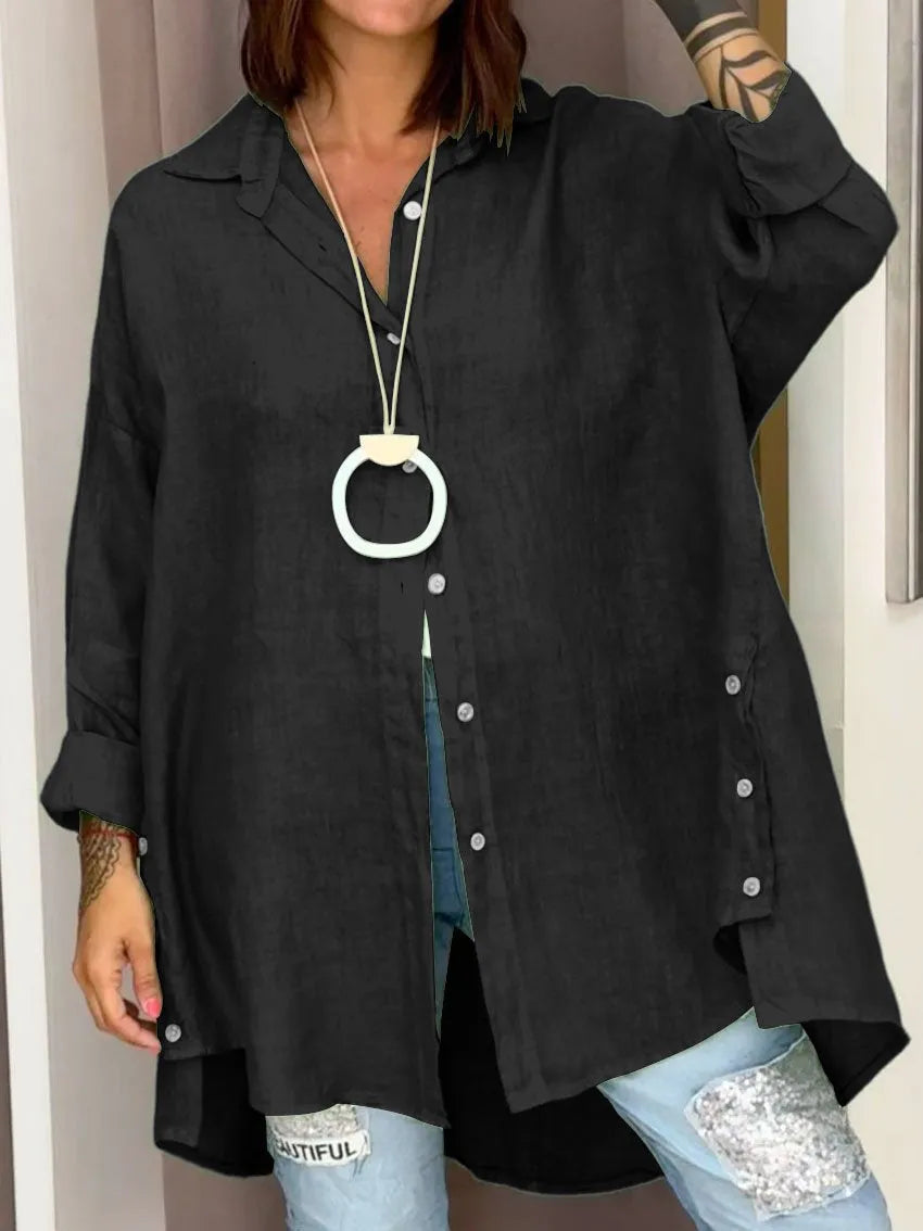 Sophia™ - Übergroßes Button-Up Hemd