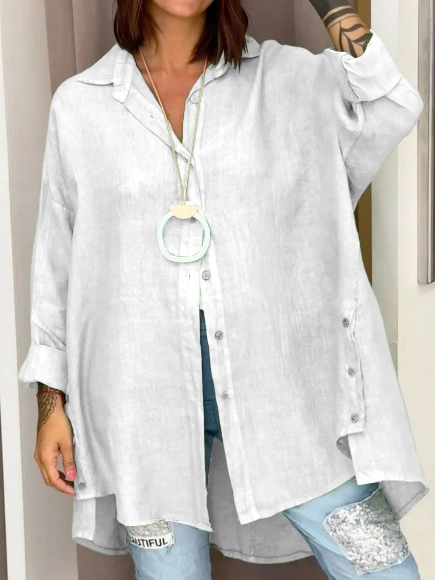 Sophia™ - Übergroßes Button-Up Hemd