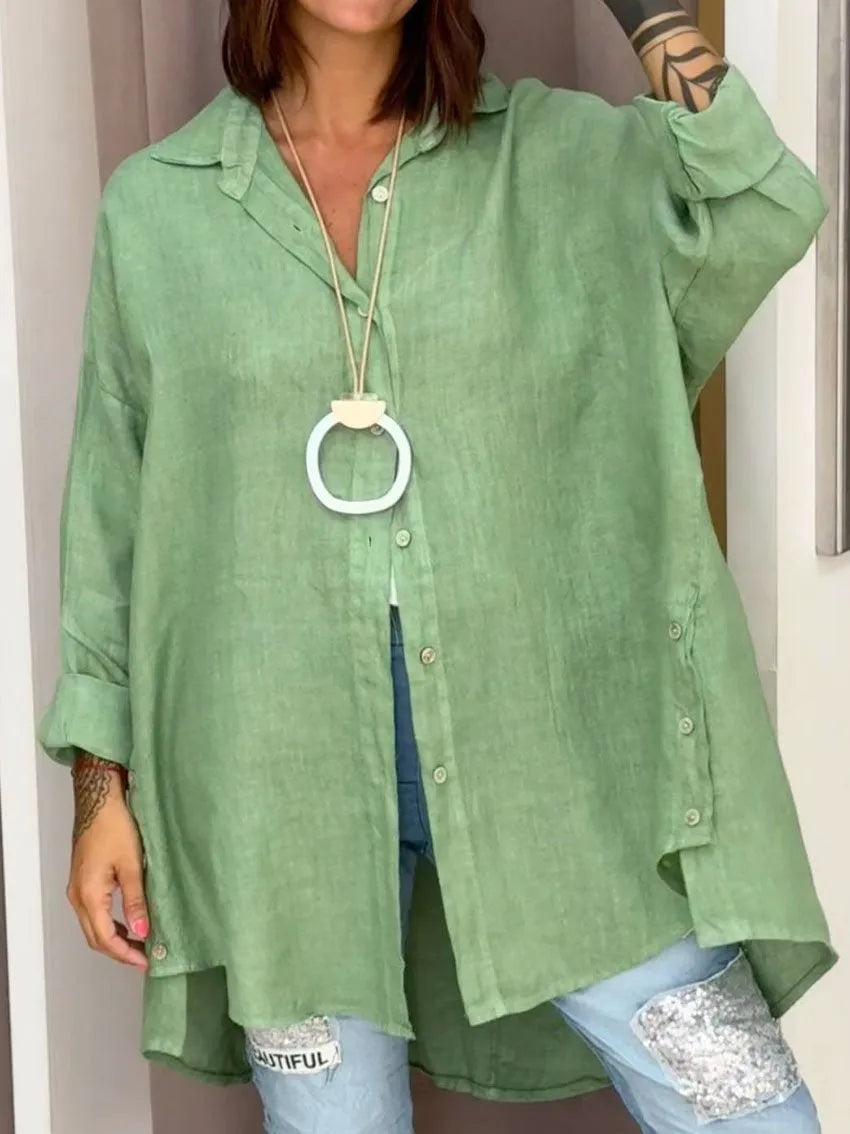 Sophia™ - Übergroßes Button-Up Hemd