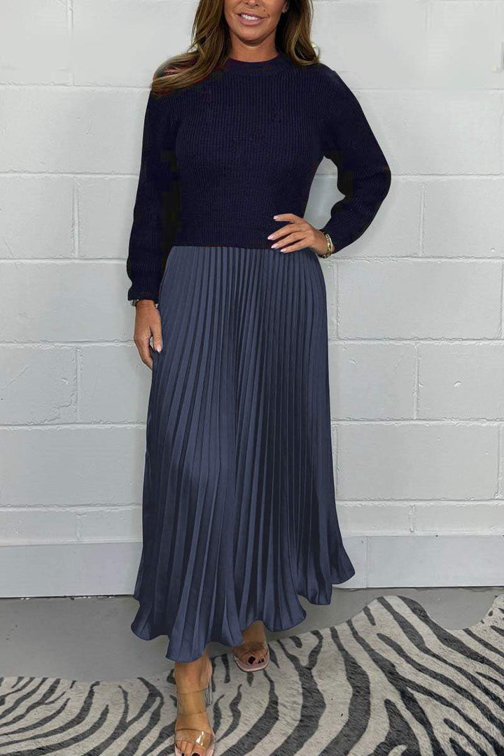 Dorotea - Langer Pullover Mit Faltenrock