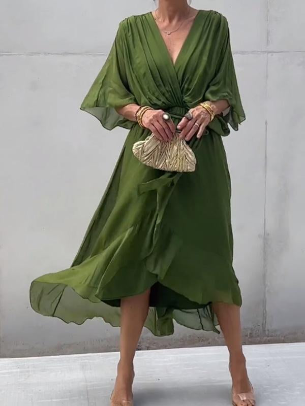 Fiorella - Elegantes Kleid Mit V-ausschnitt