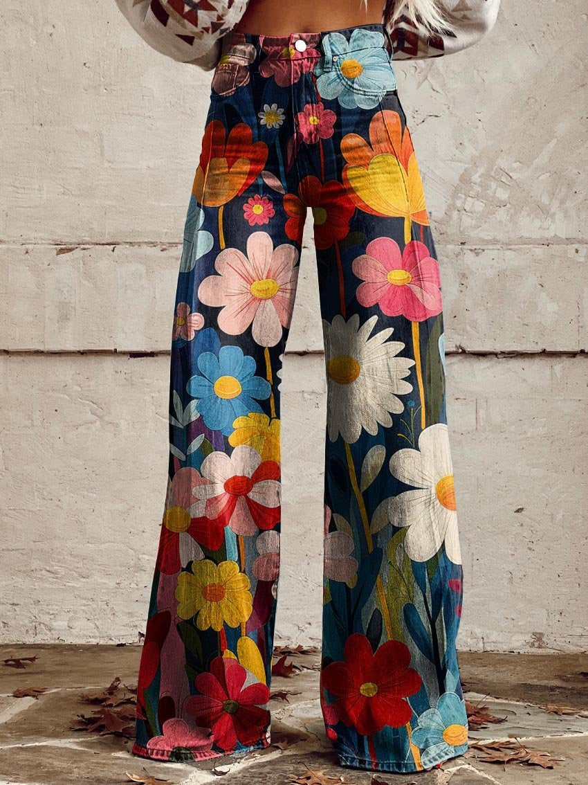 Léna - Florale Weite Hose