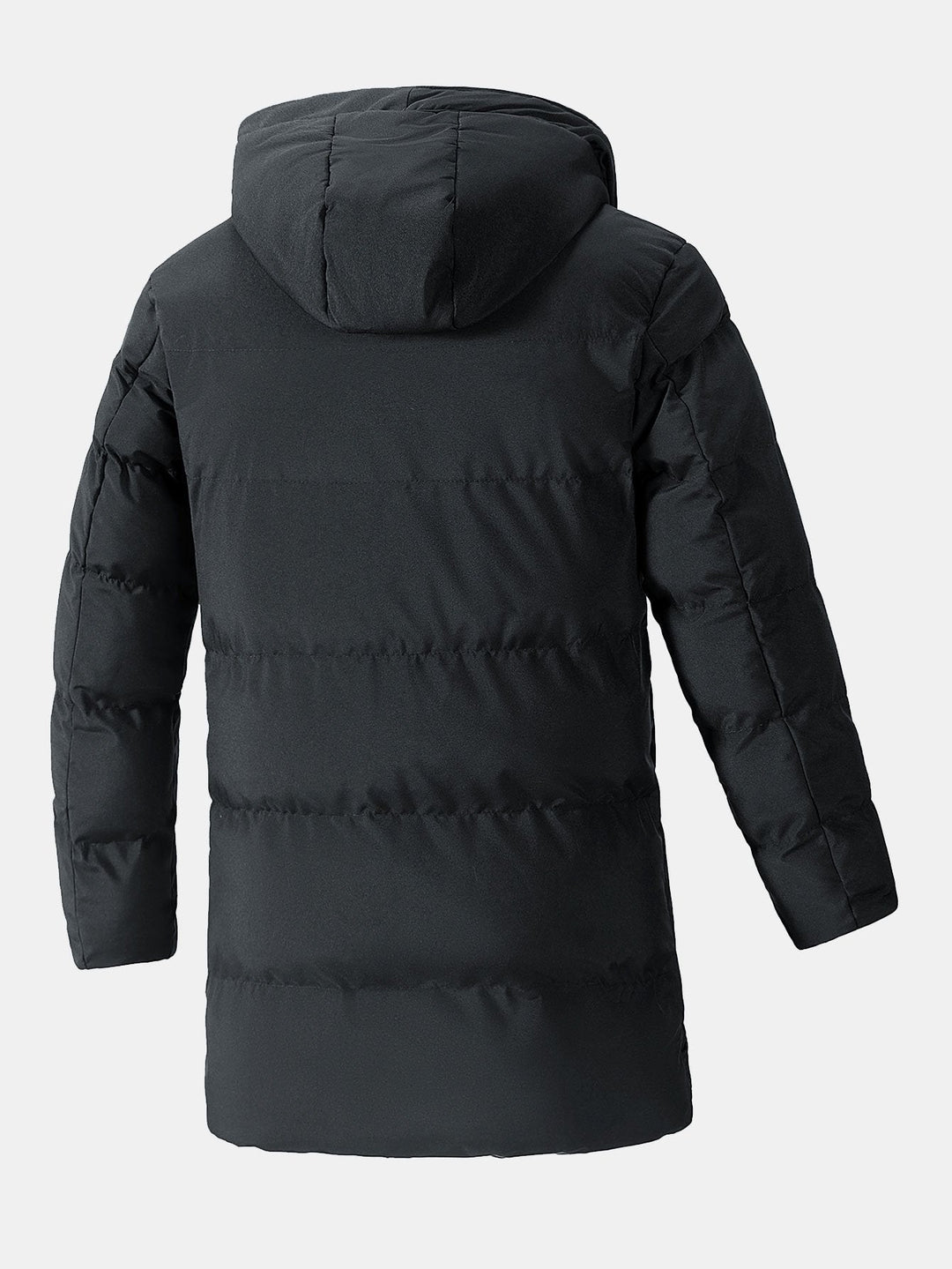 Herren Pufferparka mit Kapuze, Kordelzug und Taschen