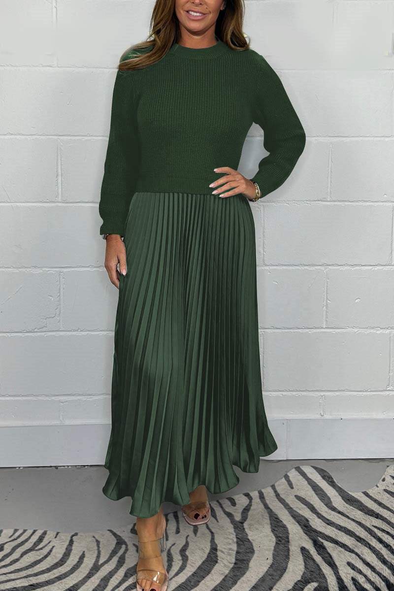 Dorotea - Langer Pullover Mit Faltenrock
