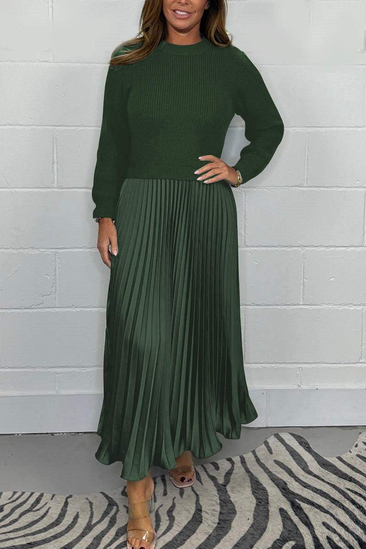 Dorotea - Langer Pullover Mit Faltenrock