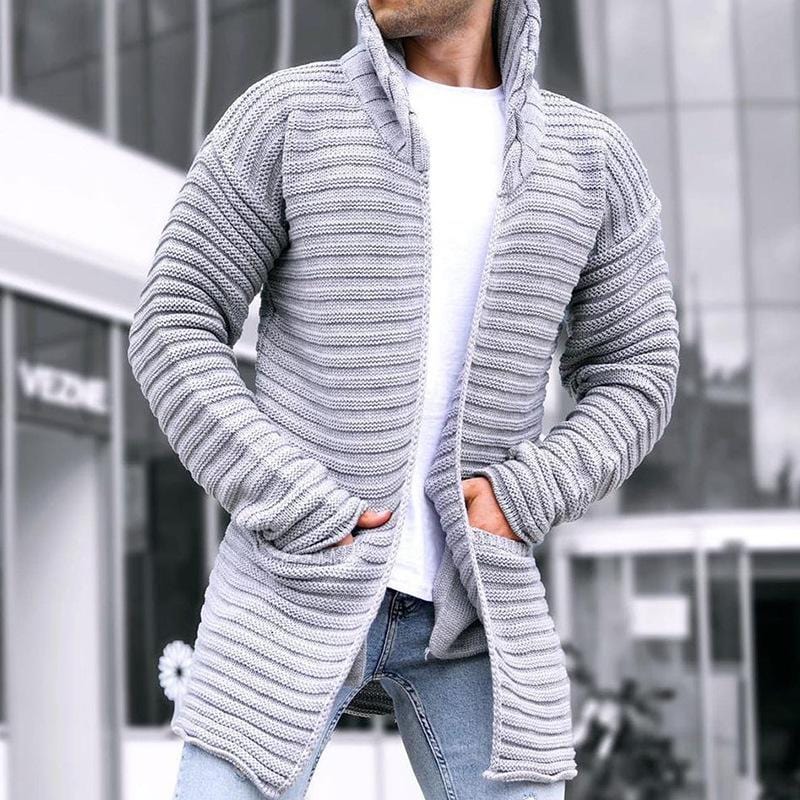 Mason | Herren Cardigan mit Stehkragen und Taschen