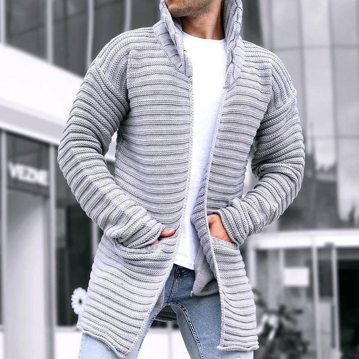 Mason | Herren Cardigan mit Stehkragen und Taschen
