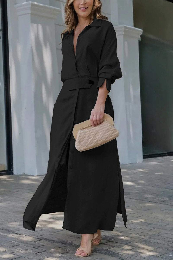 Jeanette | Maxikleid mit V-Ausschnitt
