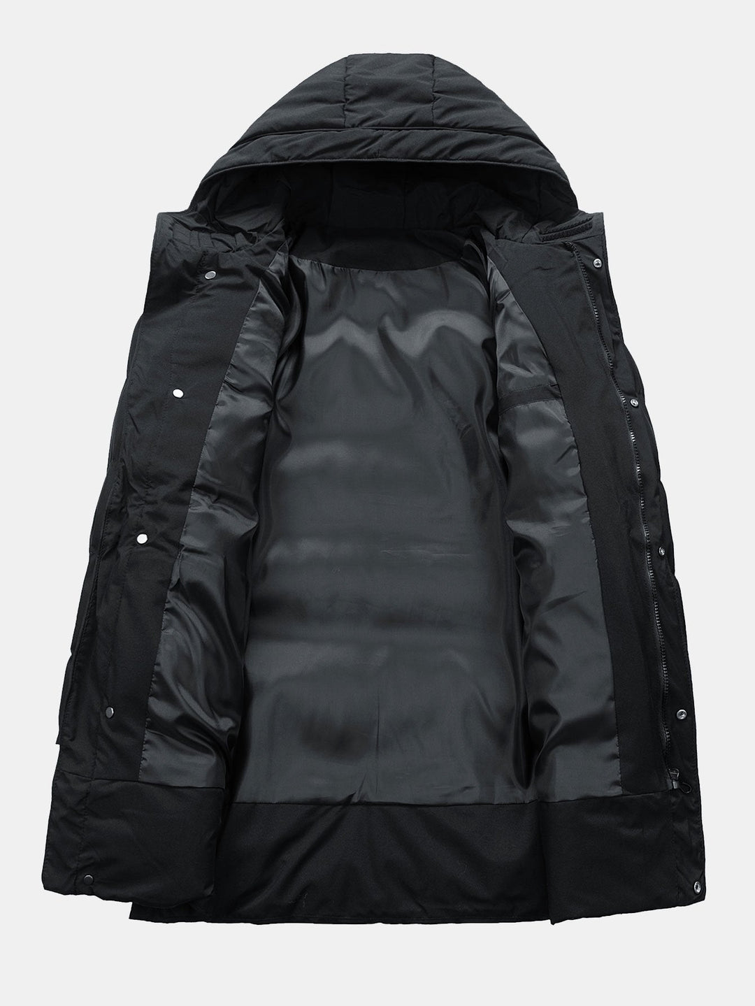 Herren Pufferparka mit Kapuze, Kordelzug und Taschen