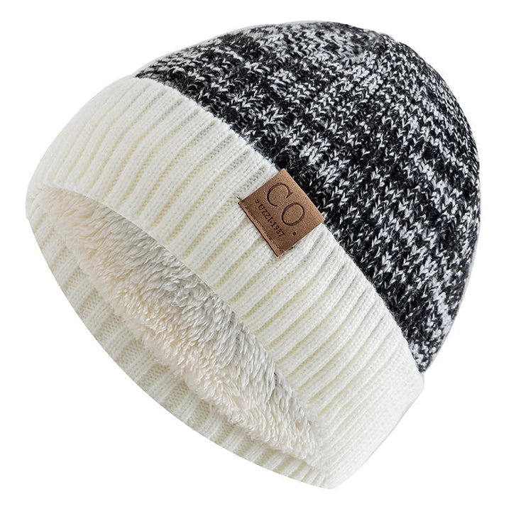 Vintage Vibe Mütze | Retro gefütterte Wintermütze mit lässigem Strickdesign