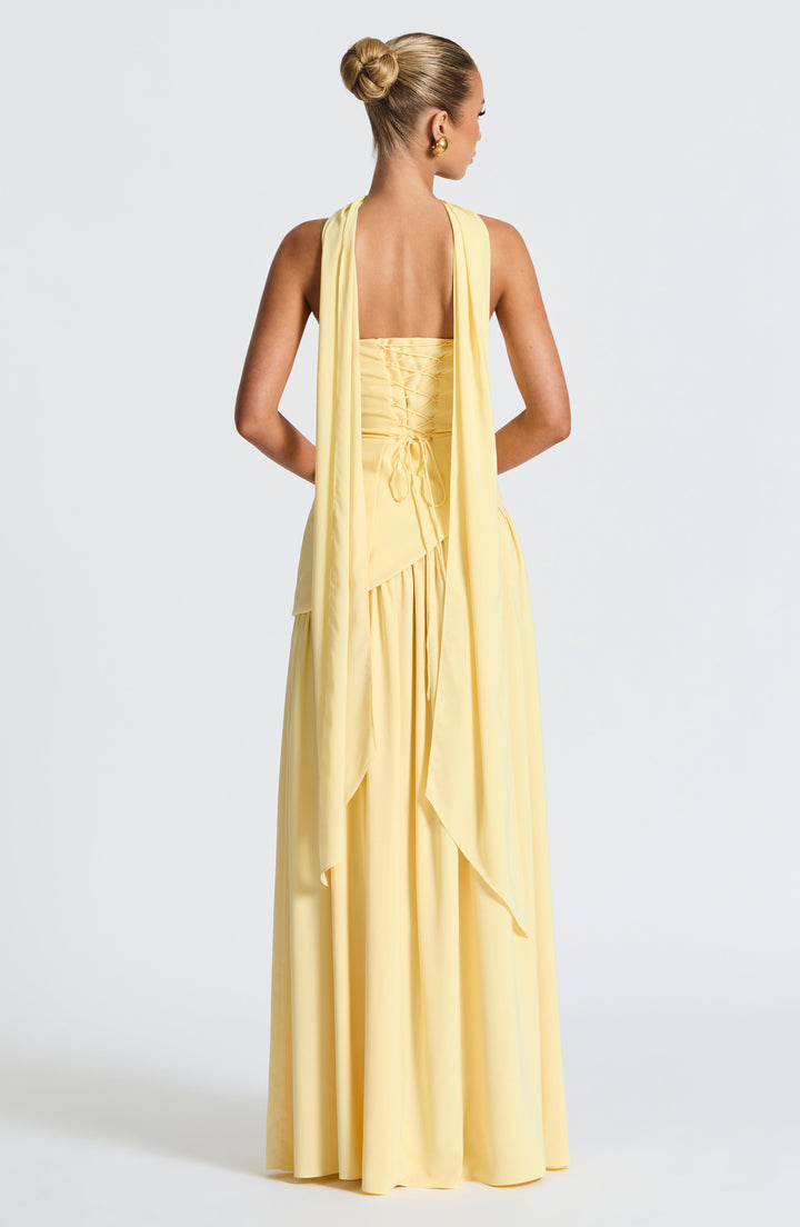 Damen Maxi Kleid mit Seitenschlitz