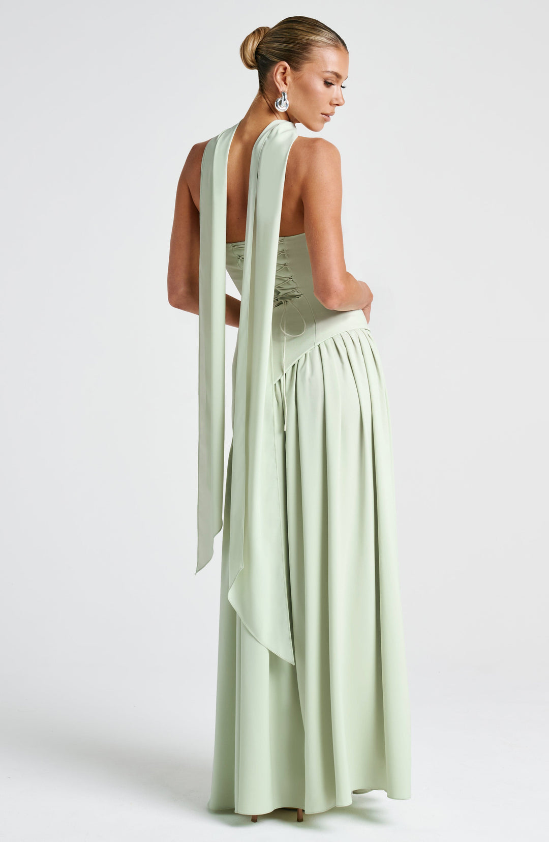 Damen Maxi Kleid mit Seitenschlitz