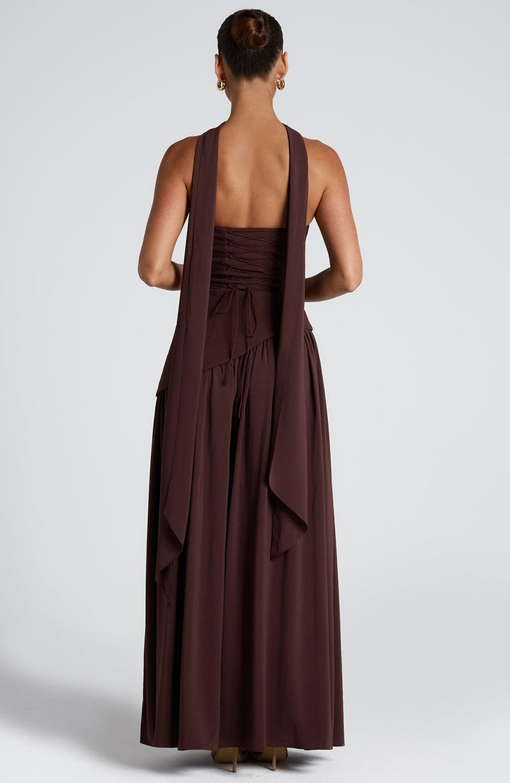 Damen Maxi Kleid mit Seitenschlitz