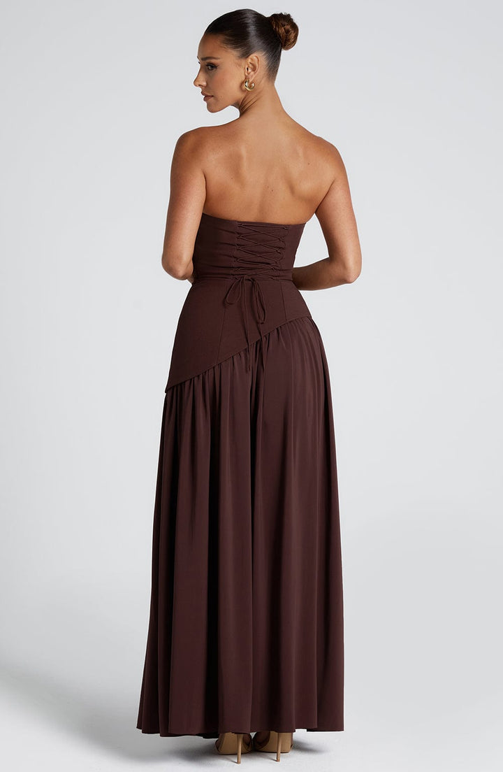 Damen Maxi Kleid mit Seitenschlitz