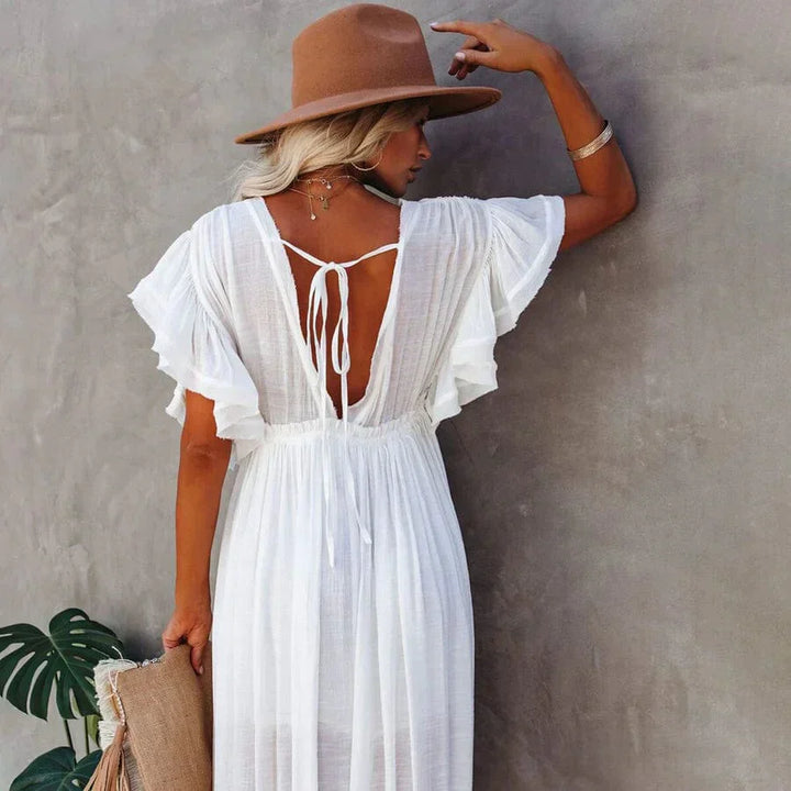 Jente™ - Maxi Weiße Strandkleid