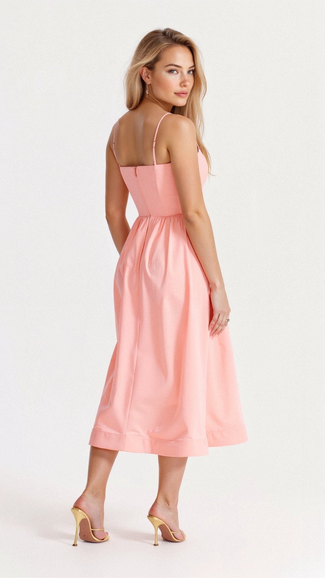 Rose | Schickes ärmelloses Midi-Kleid für Frauen
