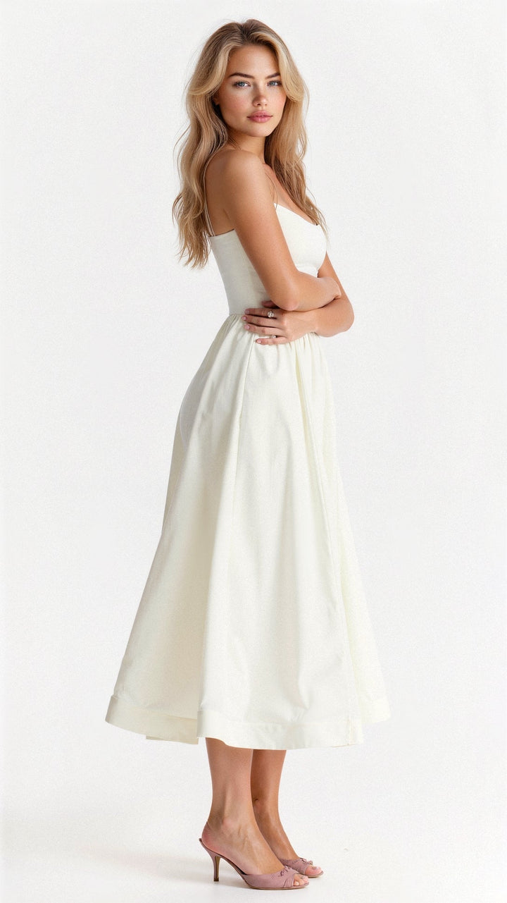 Rose | Schickes ärmelloses Midi-Kleid für Frauen