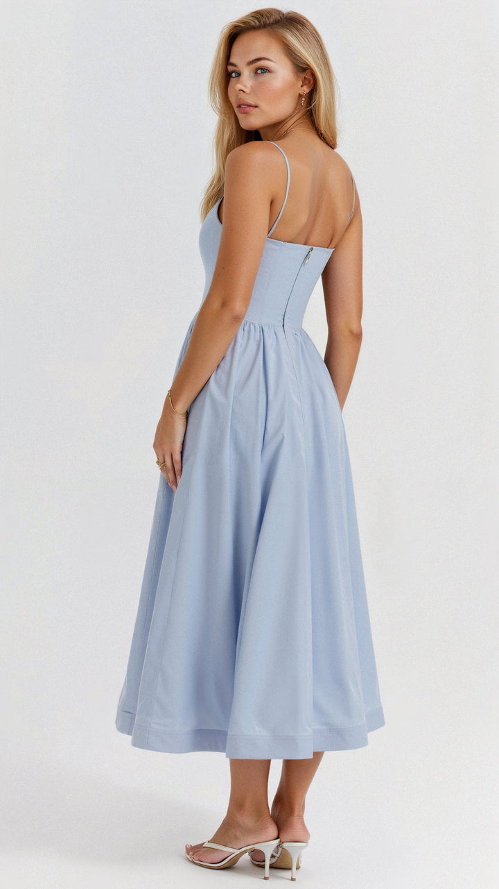 Rose | Schickes ärmelloses Midi-Kleid für Frauen