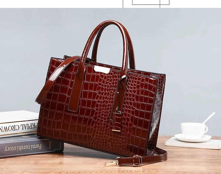 New York Krokodil-Prägung Handtasche