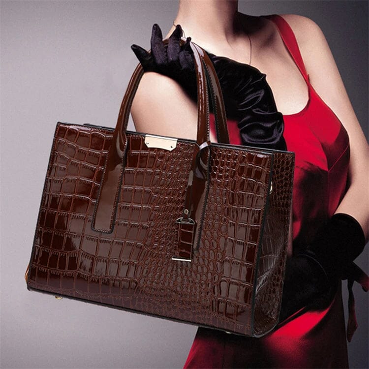 New York Krokodil-Prägung Handtasche